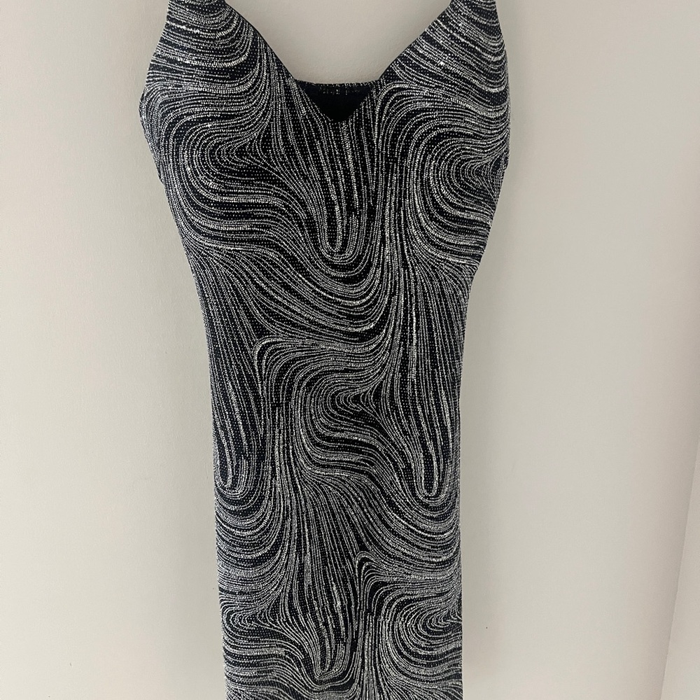Black and White Swirl Pattern Dress